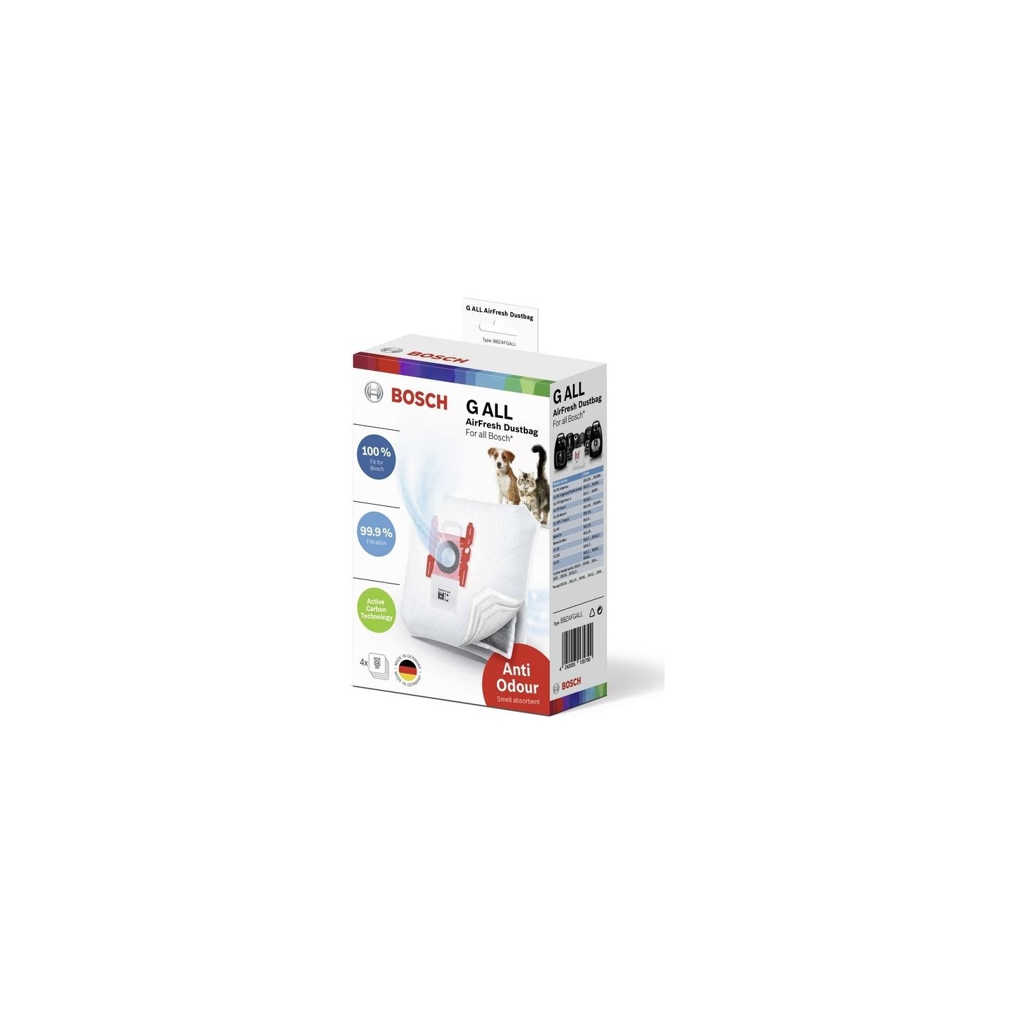 Bosch | AirFresh GALL Vacuum cleaner bag | BBZAFGALL | White