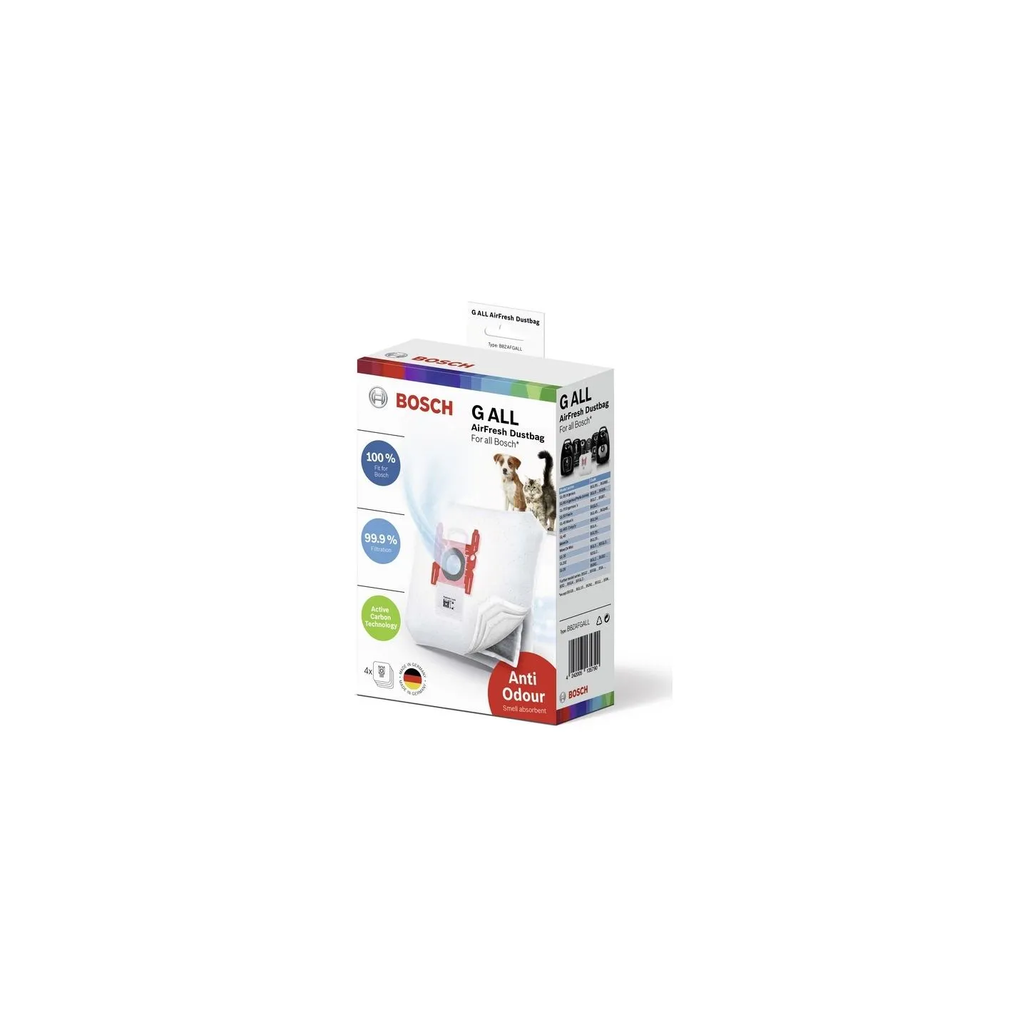 Bosch | AirFresh GALL Vacuum cleaner bag | BBZAFGALL | White