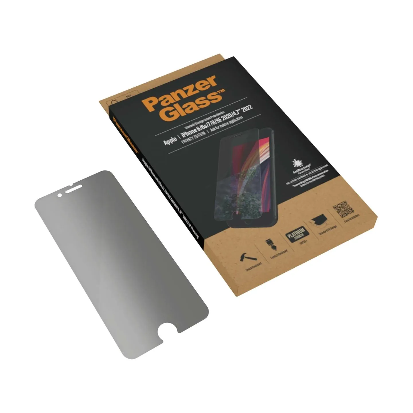 Panzerglass | Screen Protector | Iphone | Iphone 6/6s/7/8/SE (2020) | Glass | Crystal Clear | Clear Screen Protector