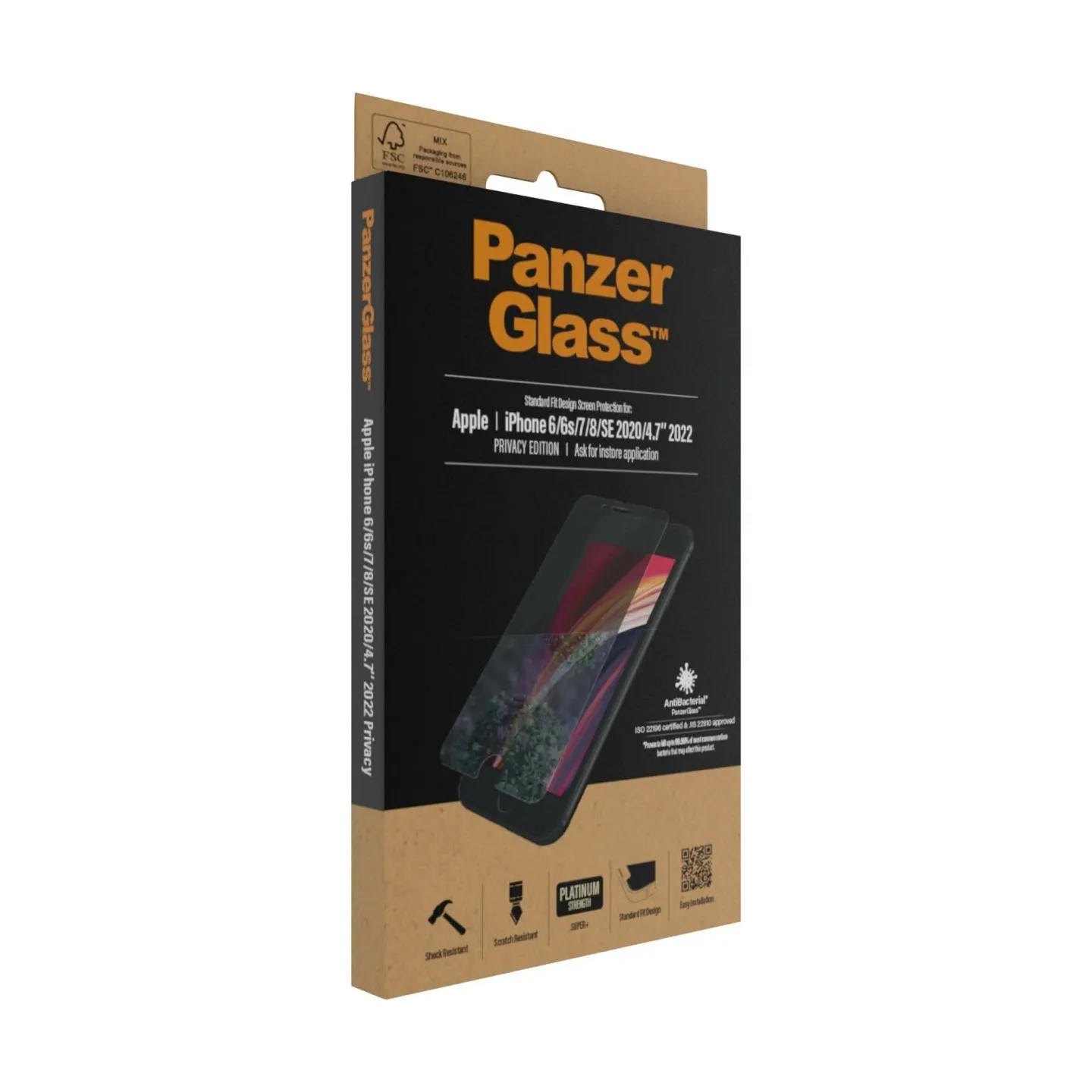 Panzerglass | Screen Protector | Iphone | Iphone 6/6s/7/8/SE (2020) | Glass | Crystal Clear | Clear Screen Protector