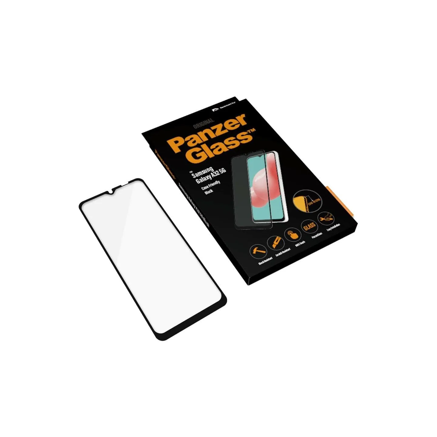 Panzerglass | Case Friendly Screen Protector | 7252 | Samsung | Galaxy A32 5G | Black/Transparent