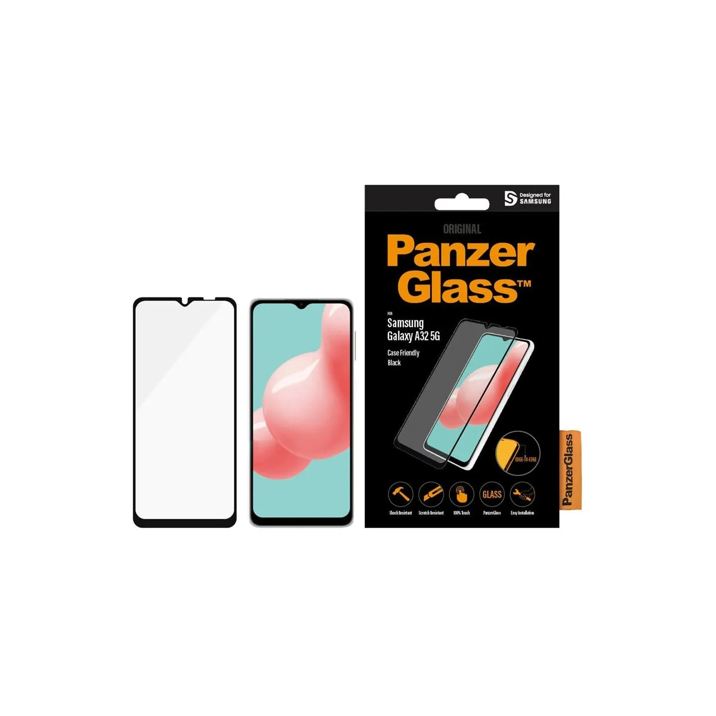 Panzerglass | Case Friendly Screen Protector | 7252 | Samsung | Galaxy A32 5G | Black/Transparent