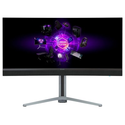 Lorgar 34MP1, UWQHD MiniLED Gaming Monitor Pro, 34'' (3440*1440) VA curved monitor, black/milky grey