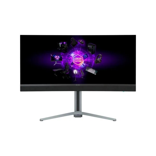 Lorgar 34MP1, UWQHD MiniLED Gaming Monitor Pro, 34'' (3440*1440) VA curved monitor, black/milky grey