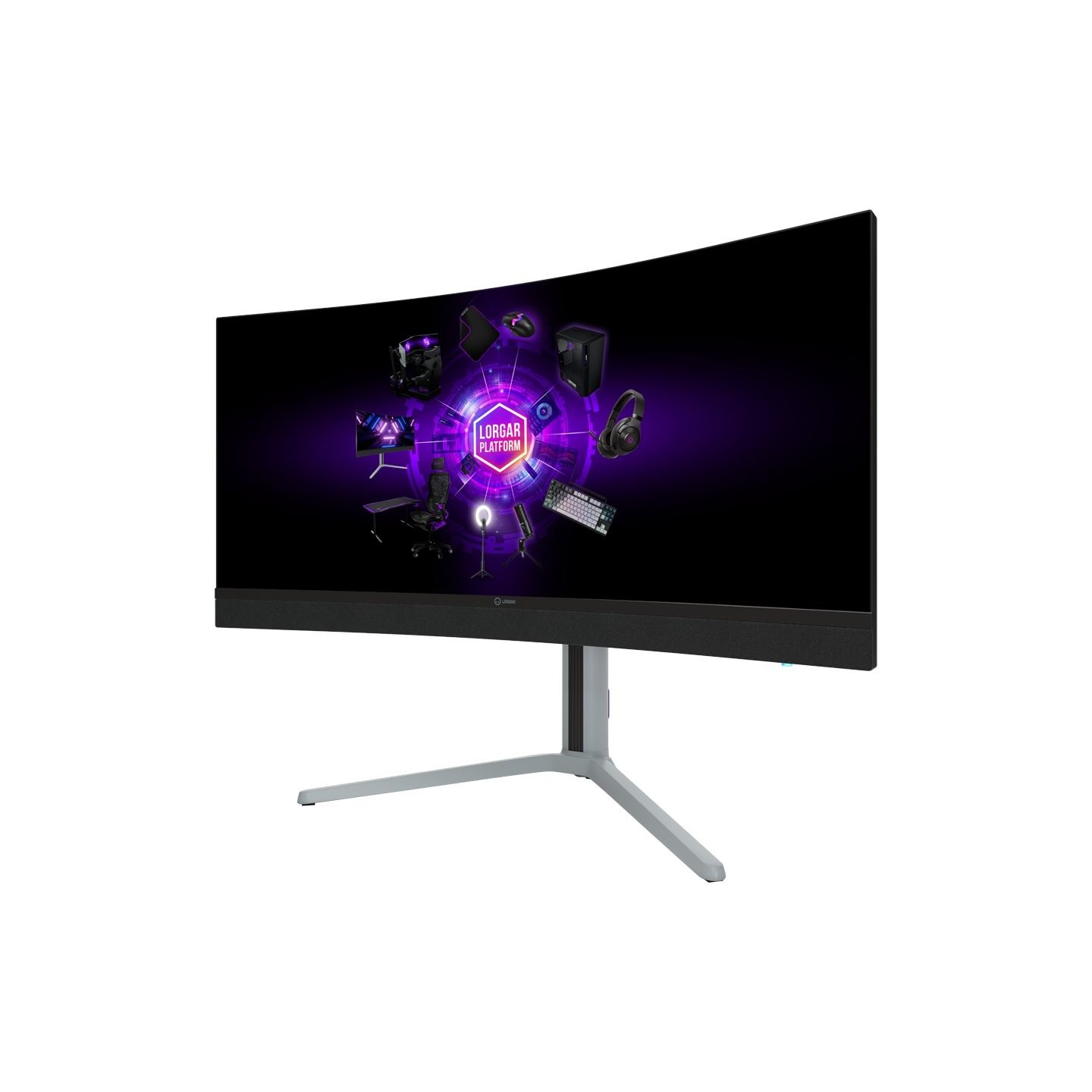 Lorgar 34MP1, UWQHD MiniLED Gaming Monitor Pro, 34'' (3440*1440) VA curved monitor, black/milky grey