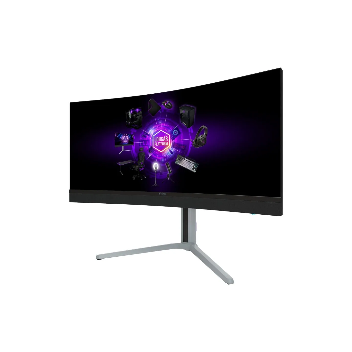 Lorgar 34MP1, UWQHD MiniLED Gaming Monitor Pro, 34'' (3440*1440) VA curved monitor, black/milky grey