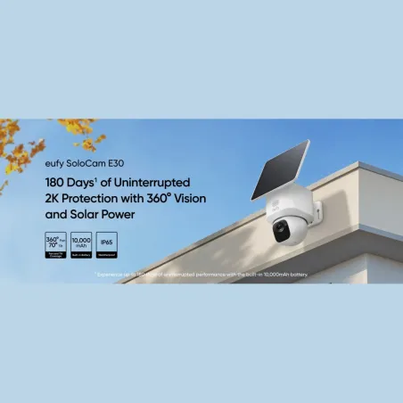 Anker Eufy | Security Camera with Solar Panel | SoloCam E30 | F/1.6 | IP65 | Micro SD, Max. 128GB