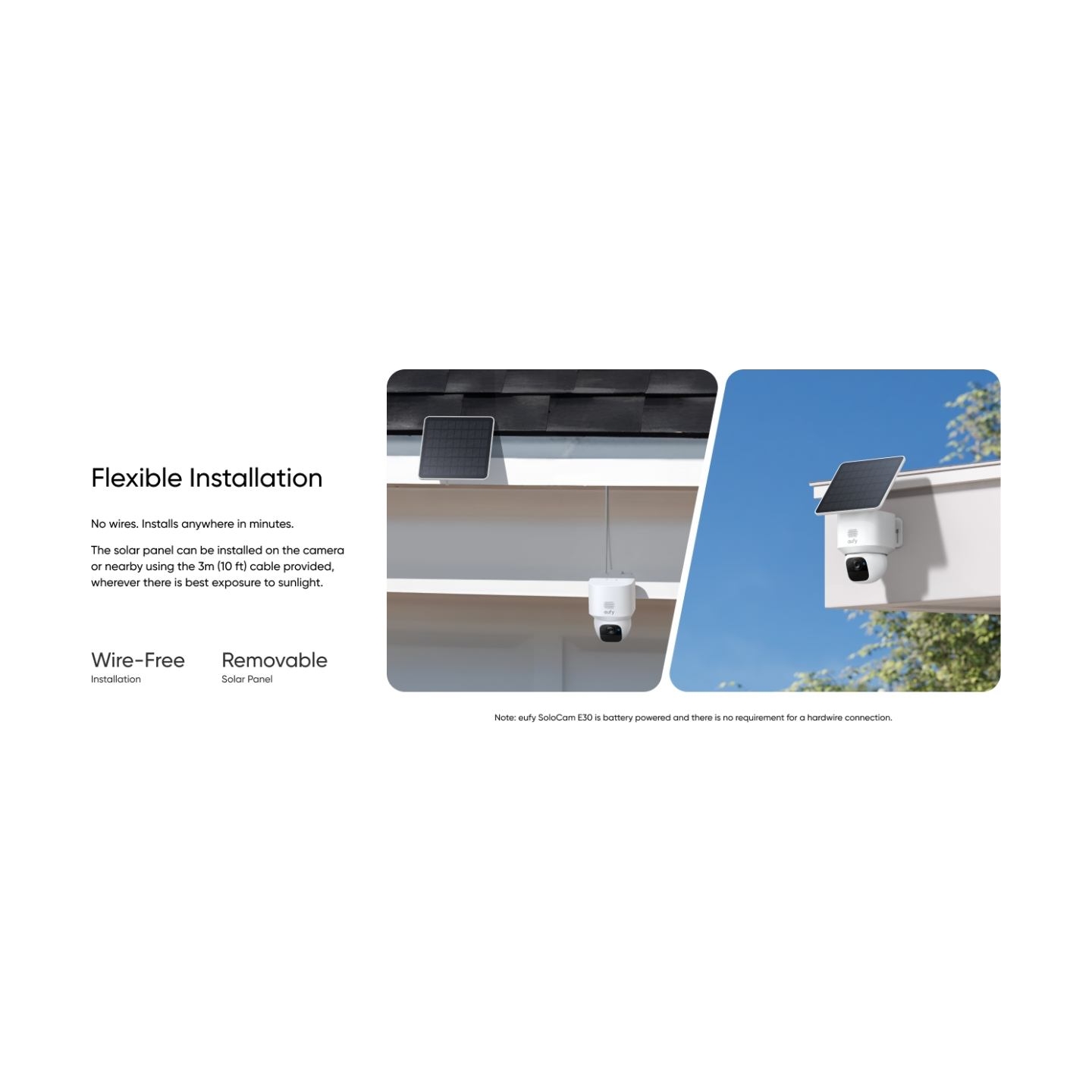 Anker Eufy | Security Camera with Solar Panel | SoloCam E30 | F/1.6 | IP65 | Micro SD, Max. 128GB