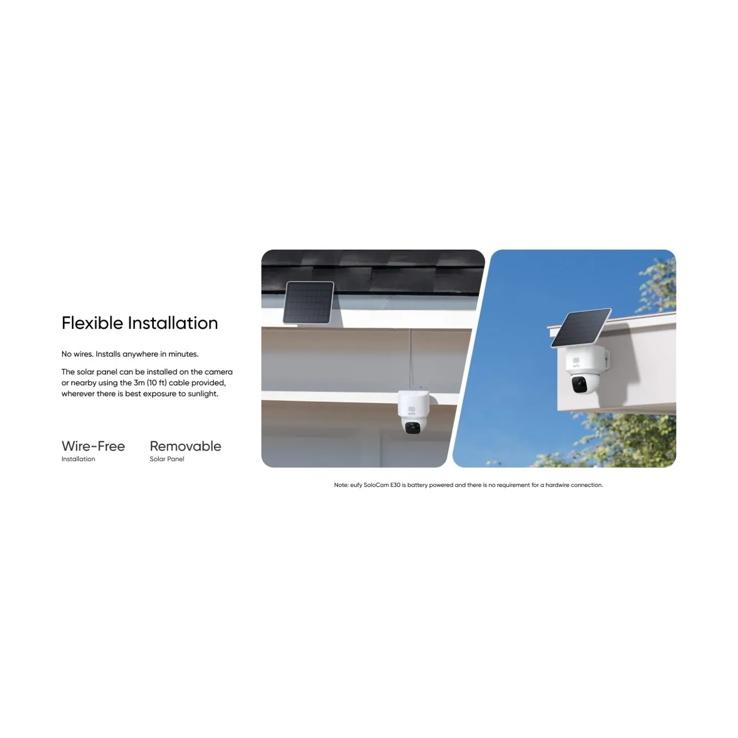 Anker Eufy | Security Camera with Solar Panel | SoloCam E30 | F/1.6 | IP65 | Micro SD, Max. 128GB