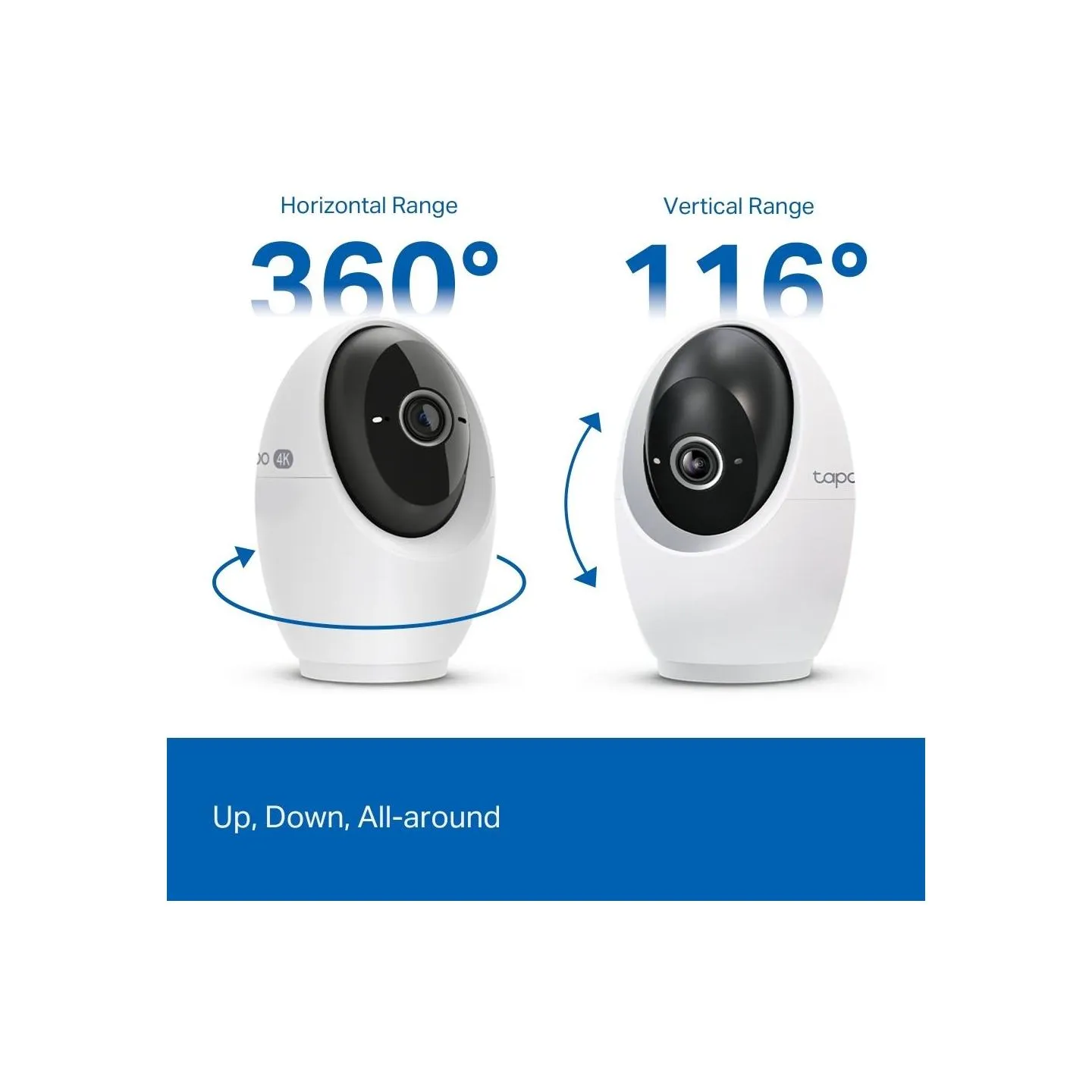Tp-Link Pan/Tilt AI Home Security Wi-Fi Camera | Tapo C260 | Dome | 8 MP | 4.3mm/F1.6 | H.264 | Micro SD, Max. 512 GB