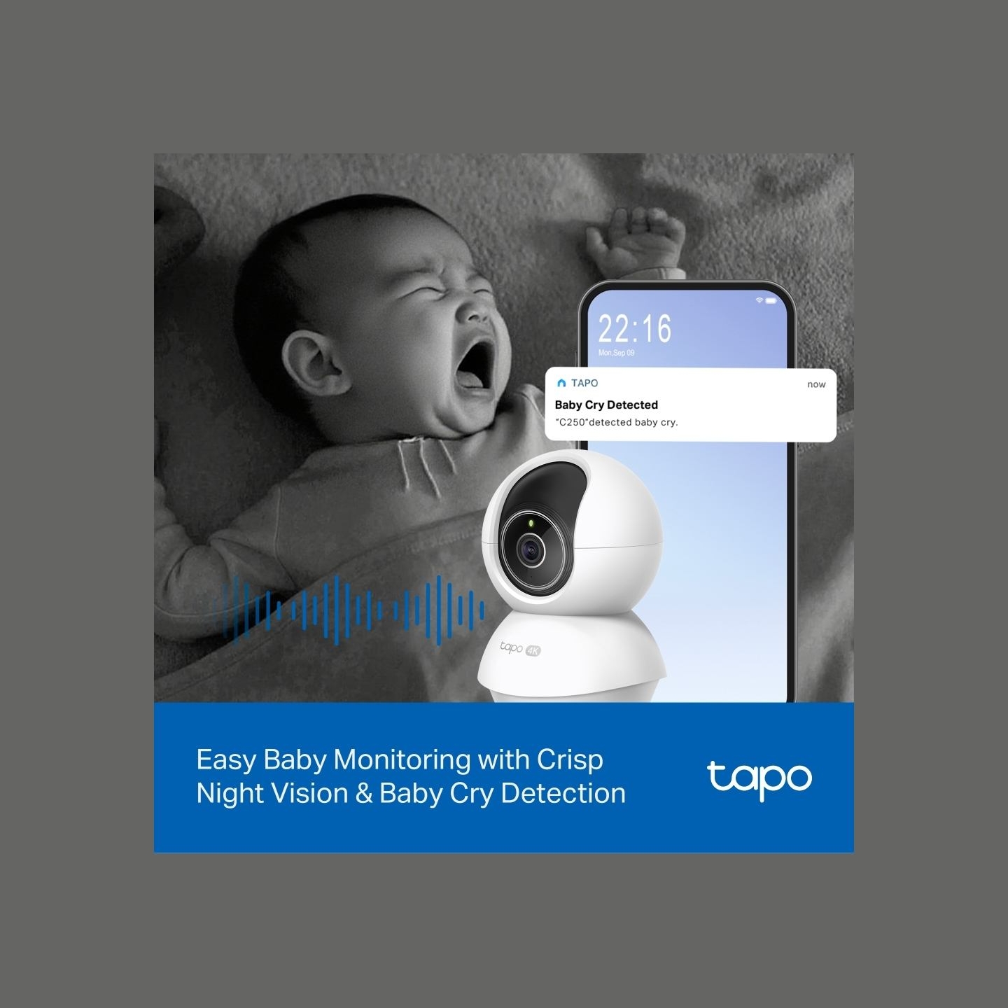 Tp-Link Tapo C250 | Pan/Tilt AI Home Security Wi-Fi Camera | PTZ | 8 MP | 4mm/F1.6 | H.265 | MicroSD Card up to 512 GB