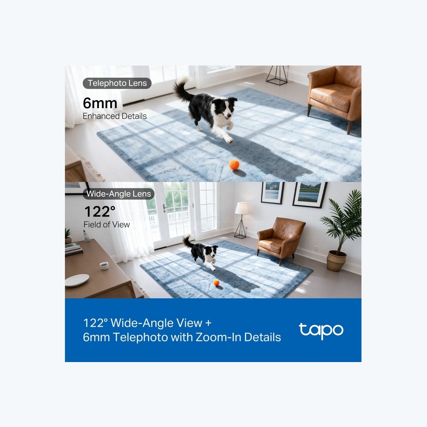 Tp-Link Tapo C245D | Dual Lens Pan/Tilt Security Camera | Dome | 3 MP | 3.1mm/F1.6 | MicroSD Card up to 512 GB