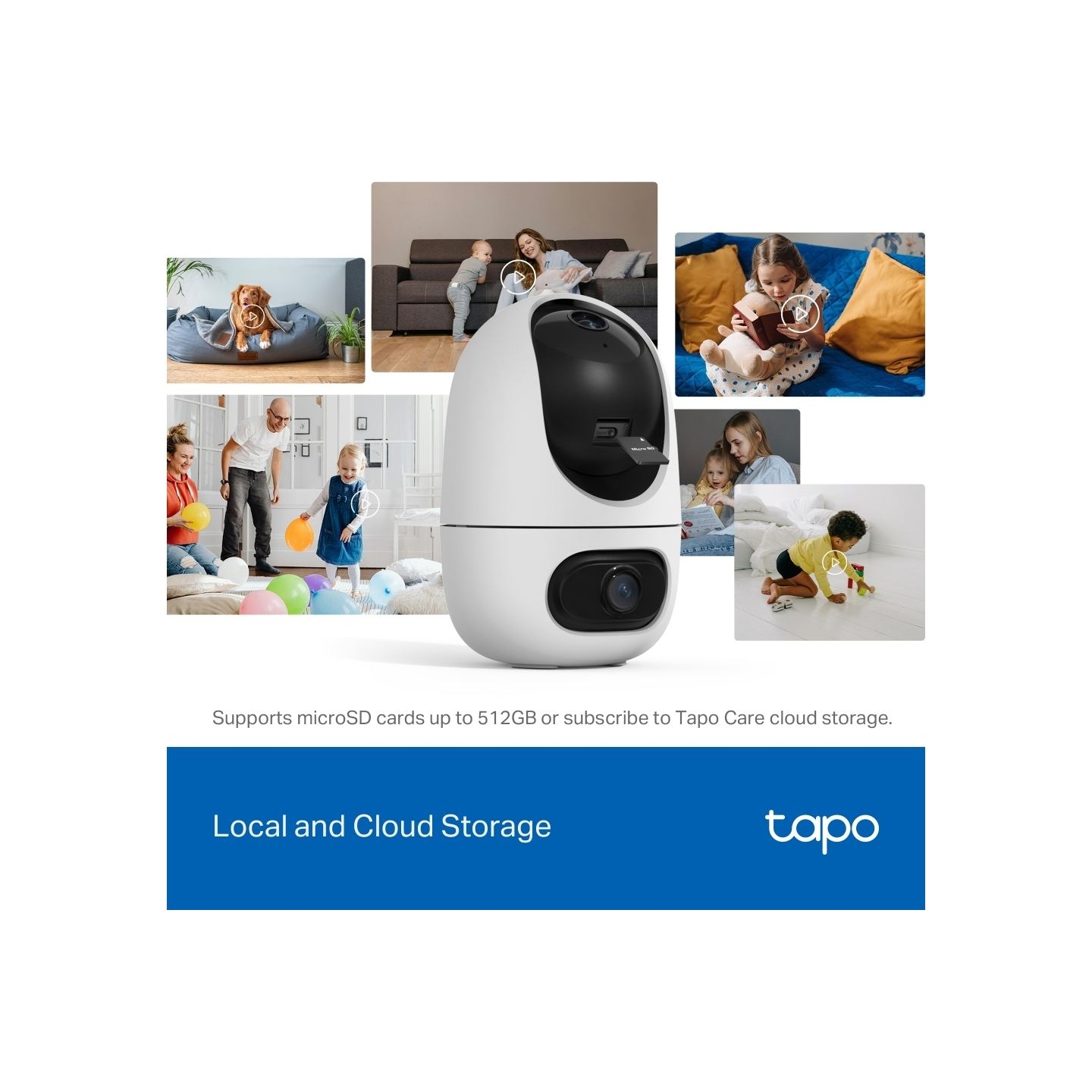 Tp-Link Tapo C245D | Dual Lens Pan/Tilt Security Camera | Dome | 3 MP | 3.1mm/F1.6 | MicroSD Card up to 512 GB