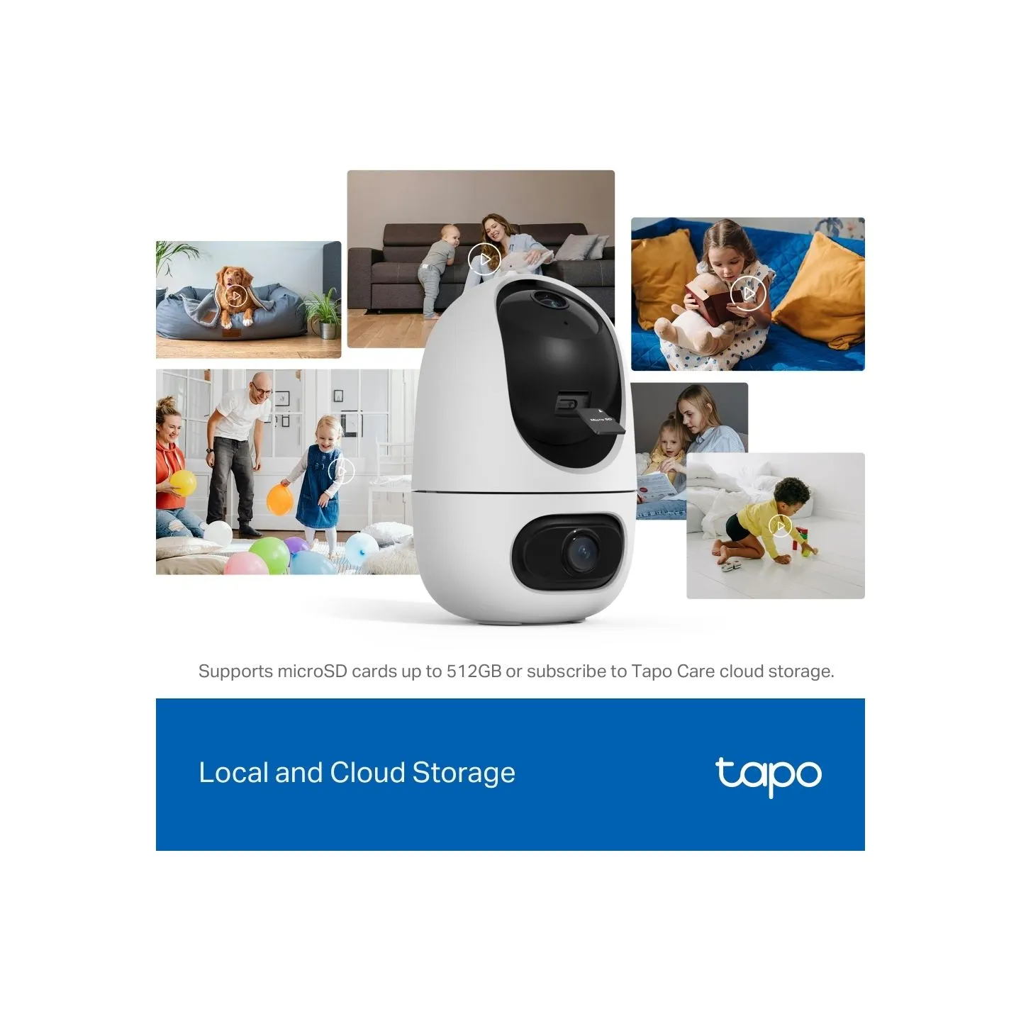 Tp-Link Tapo C245D | Dual Lens Pan/Tilt Security Camera | Dome | 3 MP | 3.1mm/F1.6 | MicroSD Card up to 512 GB