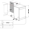 Indesit Dishwasher | D2F HD624 AS | Free standing | Width 60 cm | Number of place settings 14 | Number of programs 9 | Energy ef