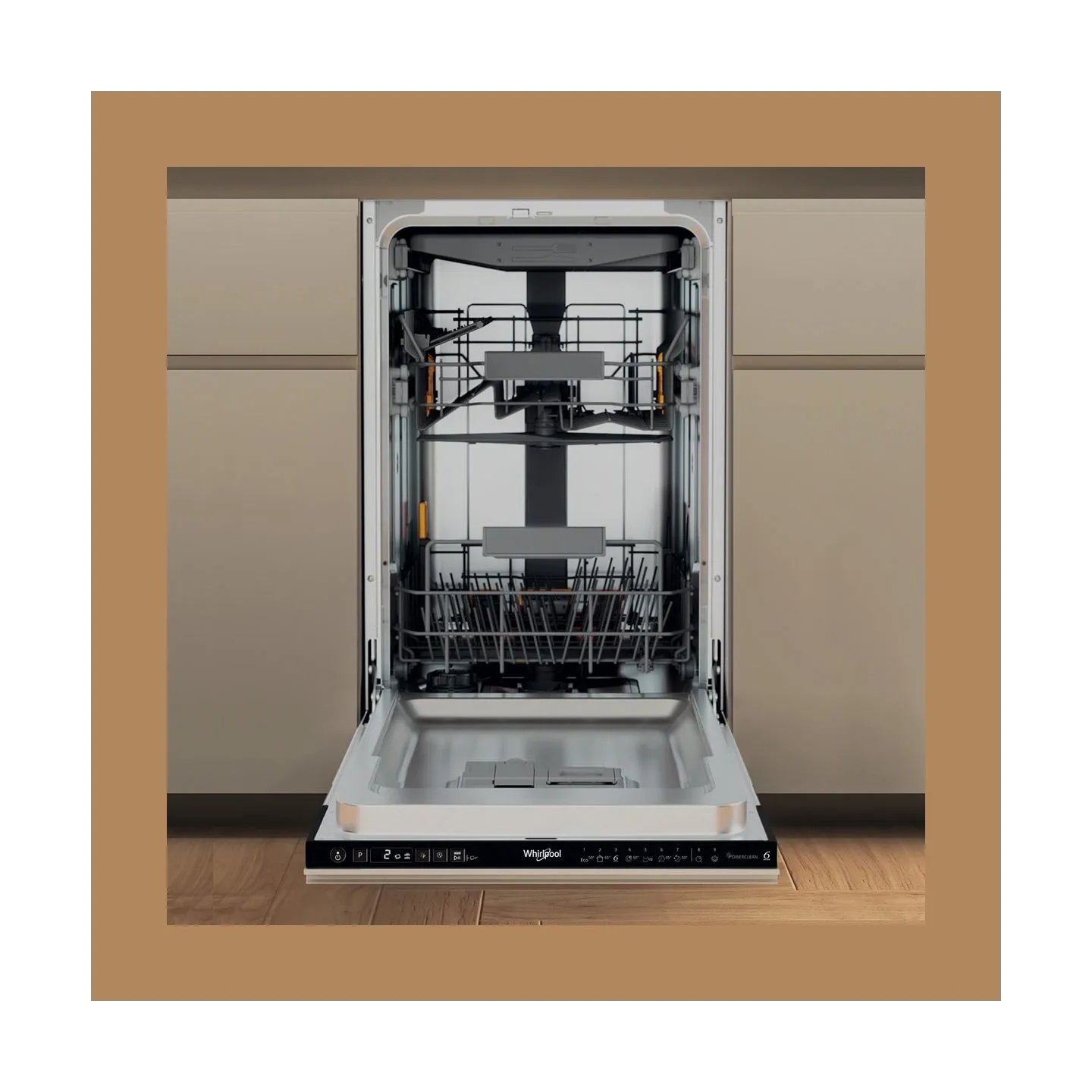 Whirlpool Dishwasher | WH6IC11BS7LA0 | Built-in | Width 44.8 cm | Number of place settings 11 | Number of programs 9 | Energy ef