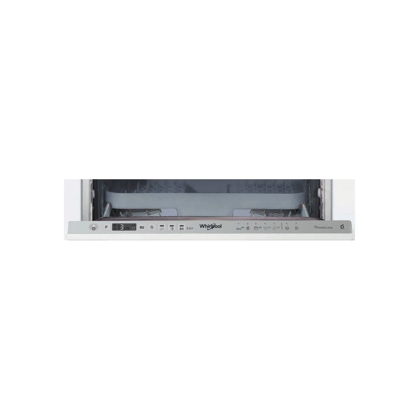 Whirlpool Dishwasher | WSIO 3T223 PCE X | Built-in | Width 45 cm | Number of place settings 10 | Number of programs 7 | Energy e