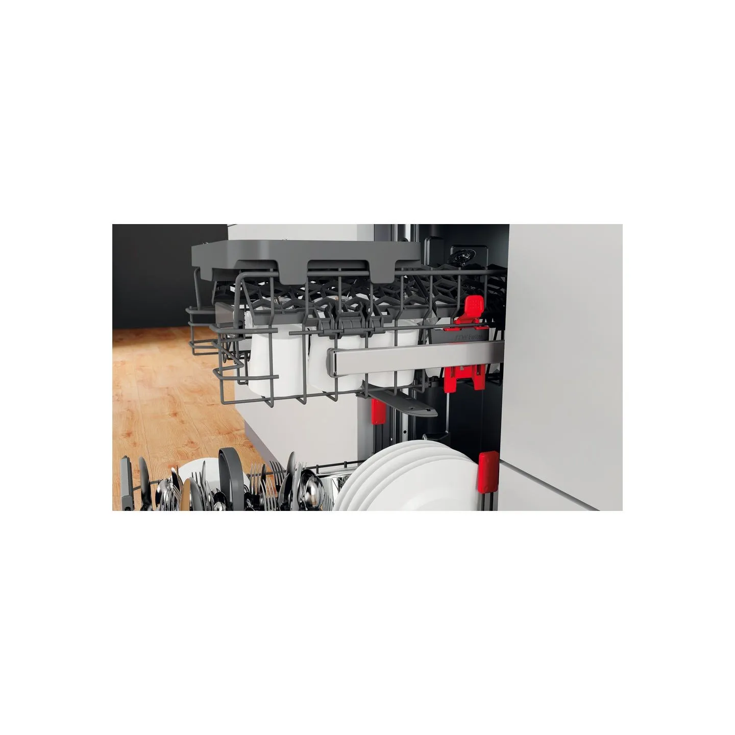 Whirlpool Dishwasher | WSIO 3T223 PCE X | Built-in | Width 45 cm | Number of place settings 10 | Number of programs 7 | Energy e