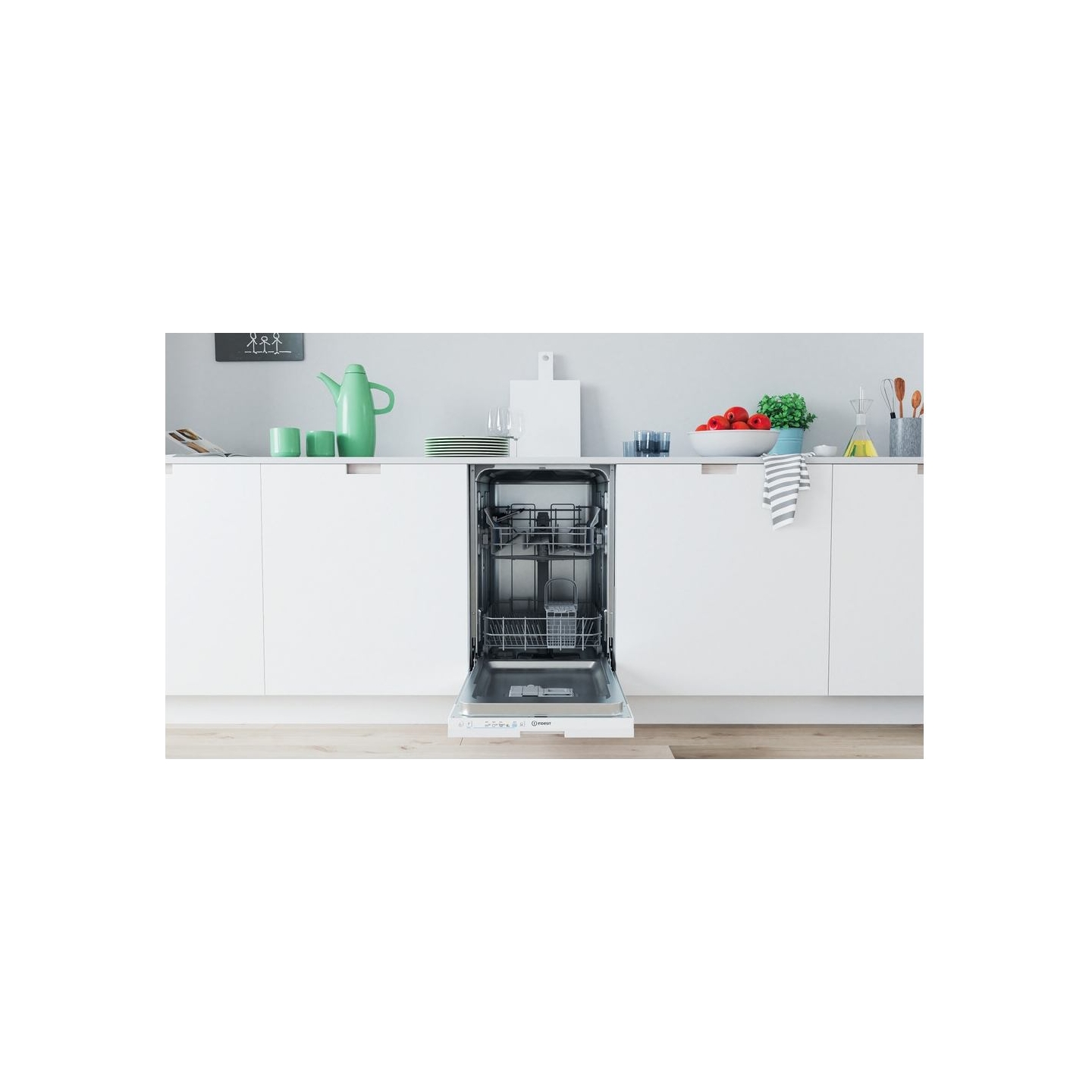 Indesit Dishwasher | IN2ID10CS80 | Built-in | Width 44.8 cm | Number of place settings 10 | Number of programs 5 | Energy effici