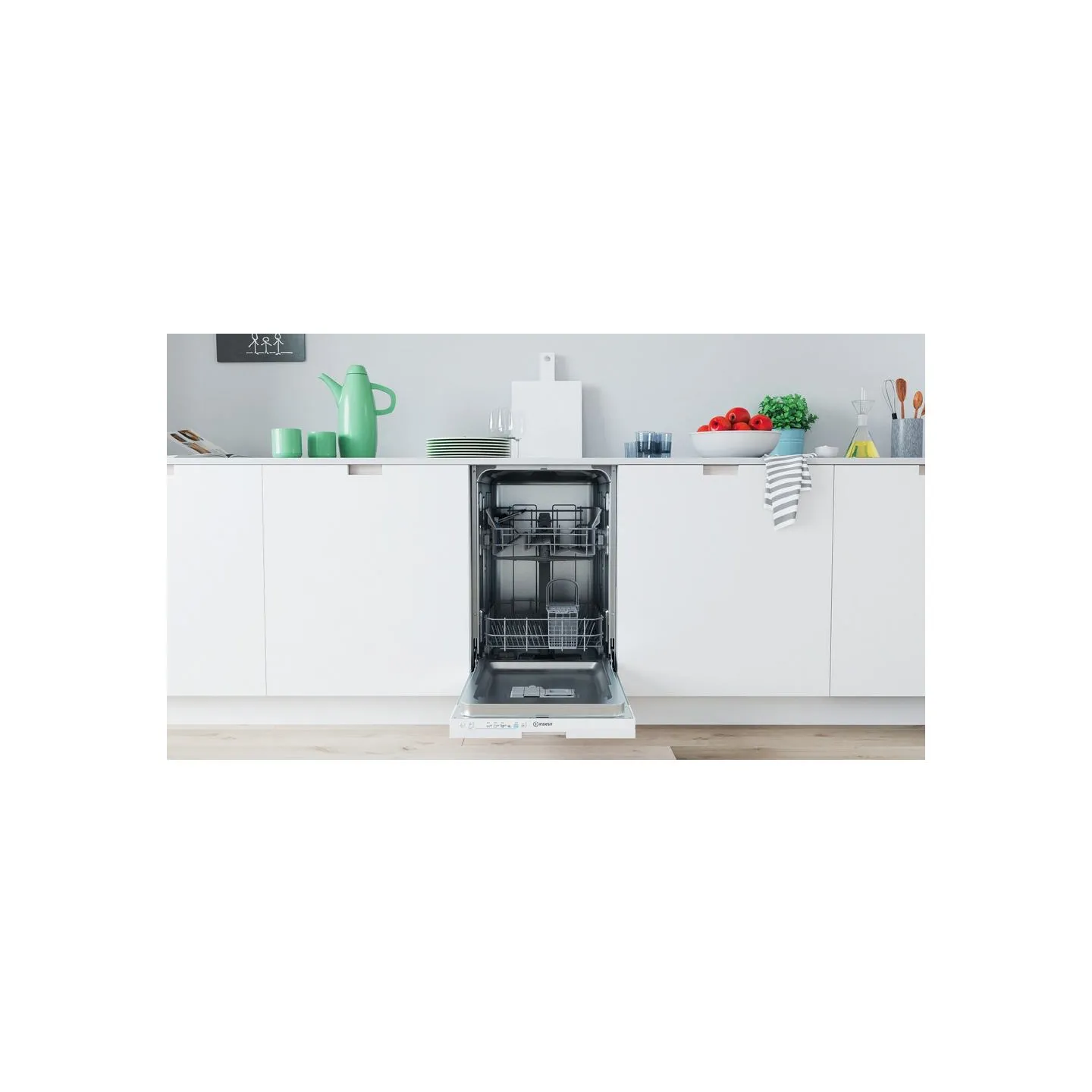 Indesit Dishwasher | IN2ID10CS80 | Built-in | Width 44.8 cm | Number of place settings 10 | Number of programs 5 | Energy effici