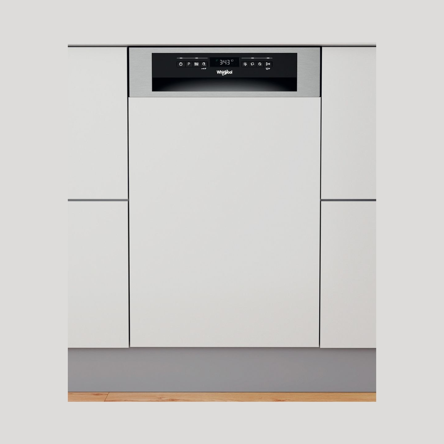 Whirlpool Dishwasher | WSBO 3O34 PF X | Built-in | Width 45 cm | Number of place settings 10 | Number of programs 8 | Energy eff