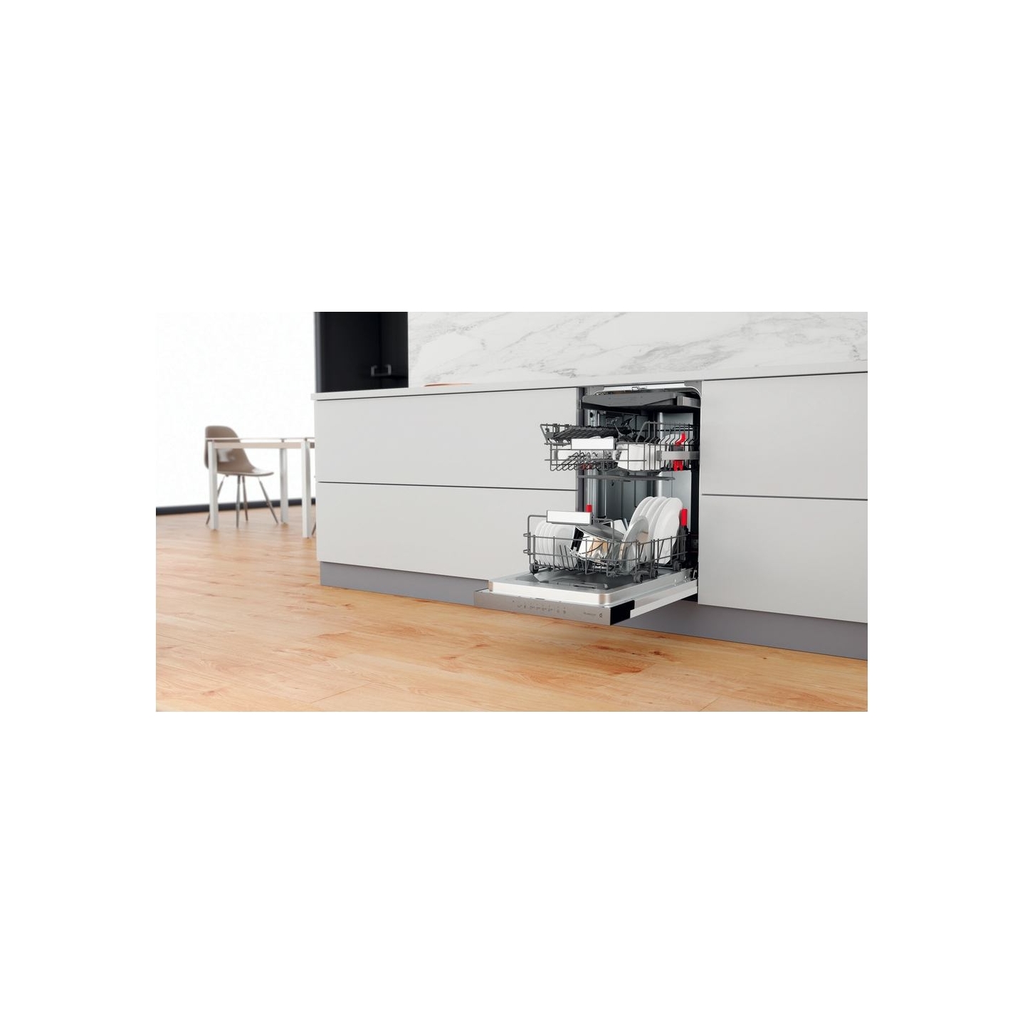 Whirlpool Dishwasher | WSBO 3O34 PF X | Built-in | Width 45 cm | Number of place settings 10 | Number of programs 8 | Energy eff
