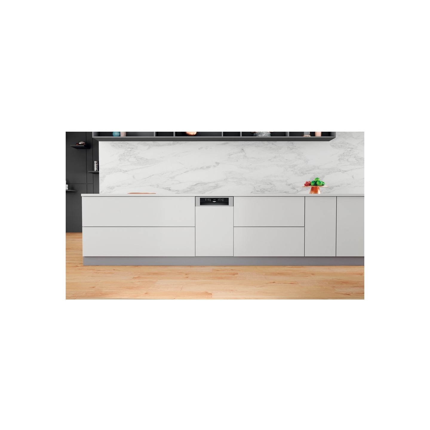 Whirlpool Dishwasher | WSBO 3O34 PF X | Built-in | Width 45 cm | Number of place settings 10 | Number of programs 8 | Energy eff