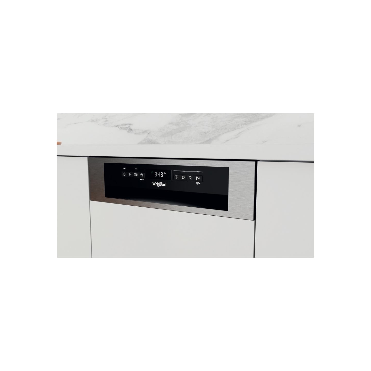 Whirlpool Dishwasher | WSBO 3O34 PF X | Built-in | Width 45 cm | Number of place settings 10 | Number of programs 8 | Energy eff