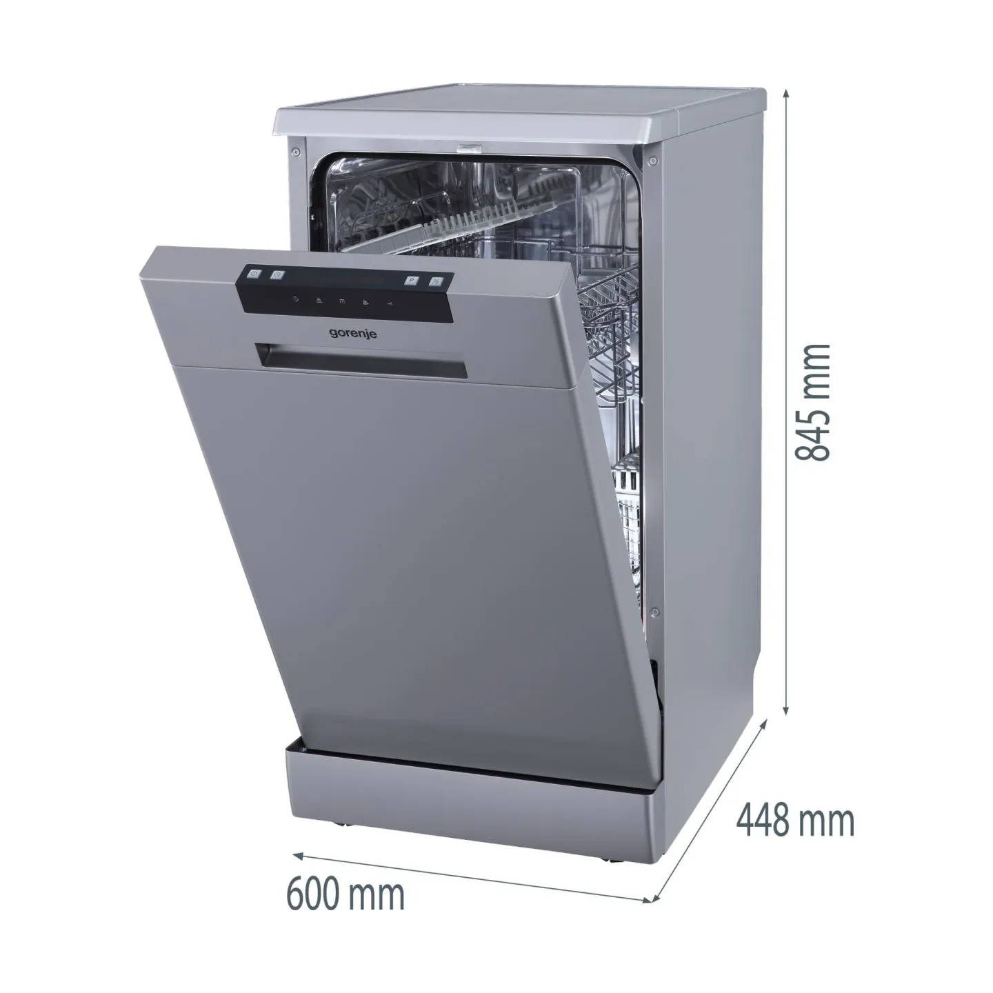 Gorenje Dishwasher | GS522E10S | Built under | Width 44.8 cm | Number of place settings 10 | Number of programs 6 | Energy effic