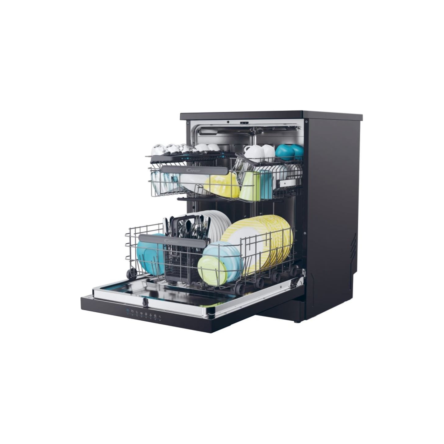 Candy Dishwasher | CF 5C6F0B | Free standing | Width 59.7 cm | Number of place settings 15 | Number of programs 8 | Energy effic
