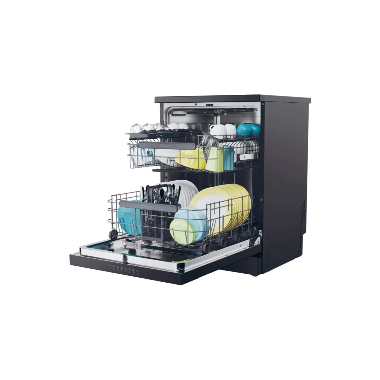 Candy Dishwasher | CF 5C6F0B | Free standing | Width 59.7 cm | Number of place settings 15 | Number of programs 8 | Energy effic