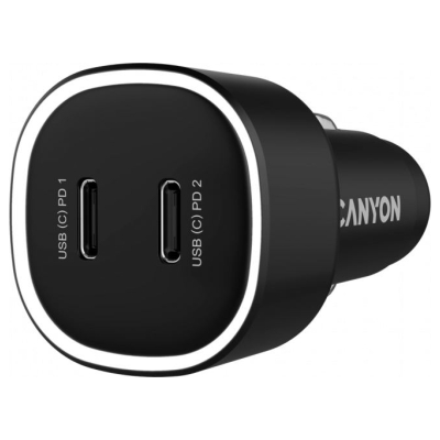Canyon car charger OnDrive 60 PD 60W 2xUSB-C Black