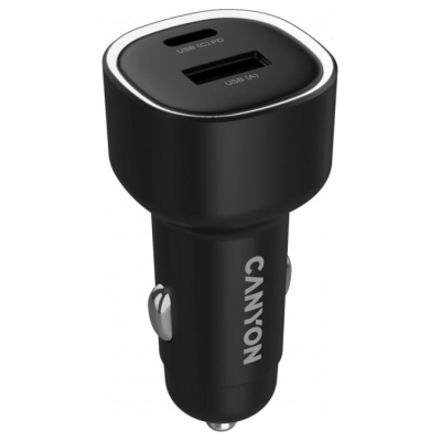 Canyon car charger OnDrive 48 PD 48W USB-A+USB-C Black