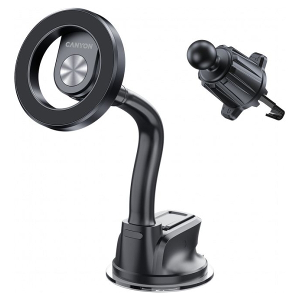 Canyon Magnetic car holder OnGrip 12 suction + air vent Black