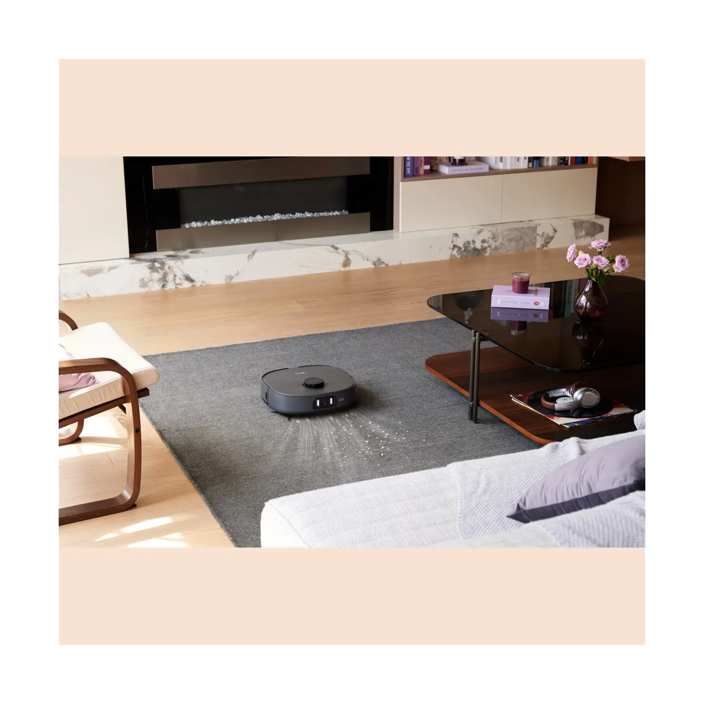 Midea Robot Vacuum Cleaner | V15 | Wet&Dry | 5200 mAh | Dust capacity 3 L | 16200 Pa | Black