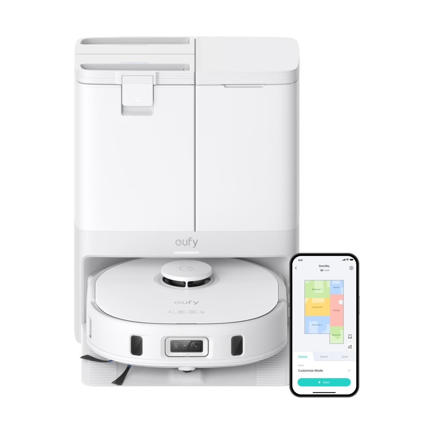 Anker Eufy | Robot Vacuum Cleaner | X10 Pro Omni | Wet&Dry | 5200 mAh | Dust capacity 2.5 L | 8000 Pa | White