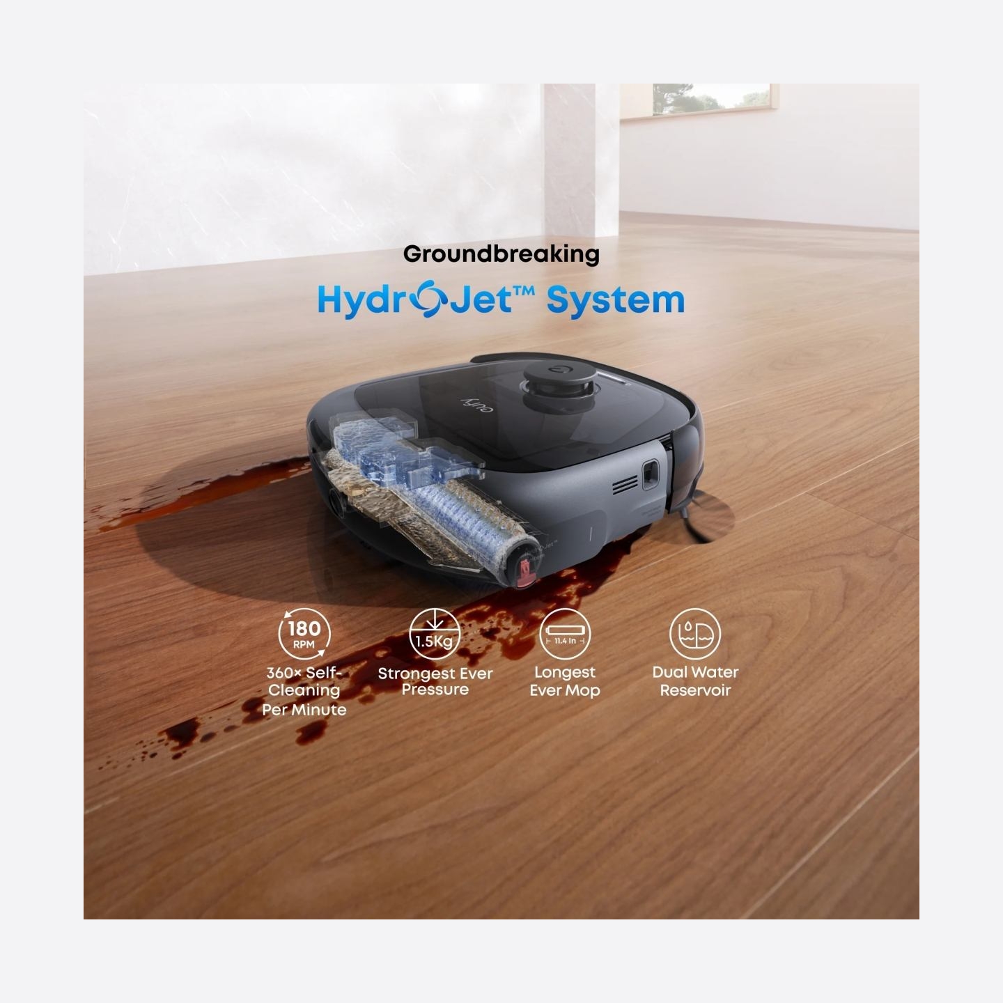 Anker Eufy Robot Vacuum Cleaner | Omni E25 | Wet&Dry | Operating time (max) 180 min | Dust capacity 3 L | 20000 Pa | Black