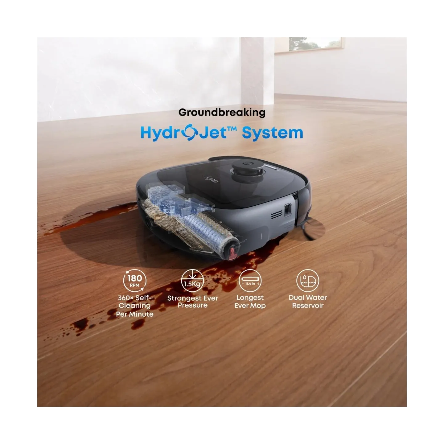 Anker Eufy Robot Vacuum Cleaner | Omni E25 | Wet&Dry | Operating time (max) 180 min | Dust capacity 3 L | 20000 Pa | Black