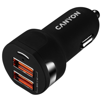 Canyon car charger C-04 2.4A/2USB-A Black