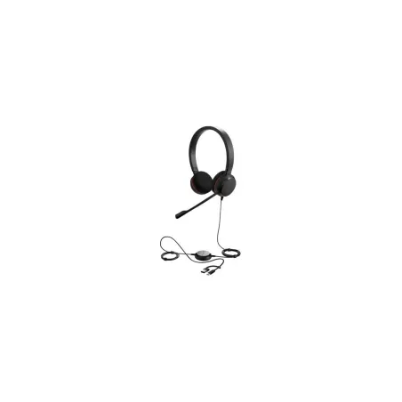 Jabra Evolve 20 SE, Stereo UC, USB C/A adapter, Leather