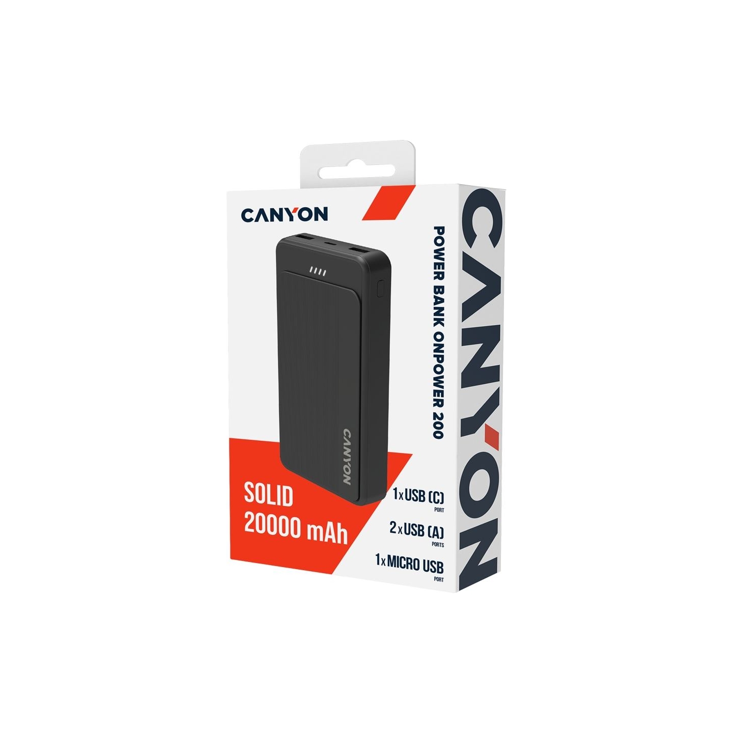 Canyon power bank OnPower 200  20000mAh Black
