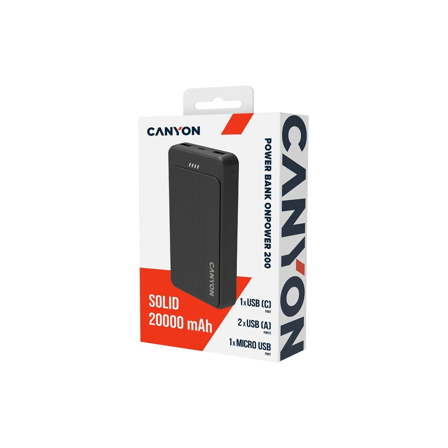 Canyon power bank OnPower 200  20000mAh Black