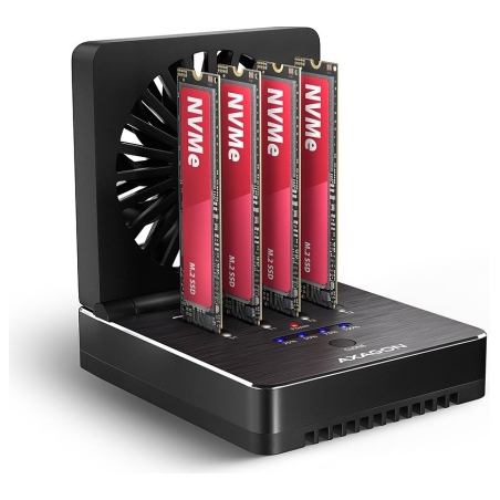 Axagon ADSA-M2C44 USB-C 4xNVMe M.2 40Gbps cooler