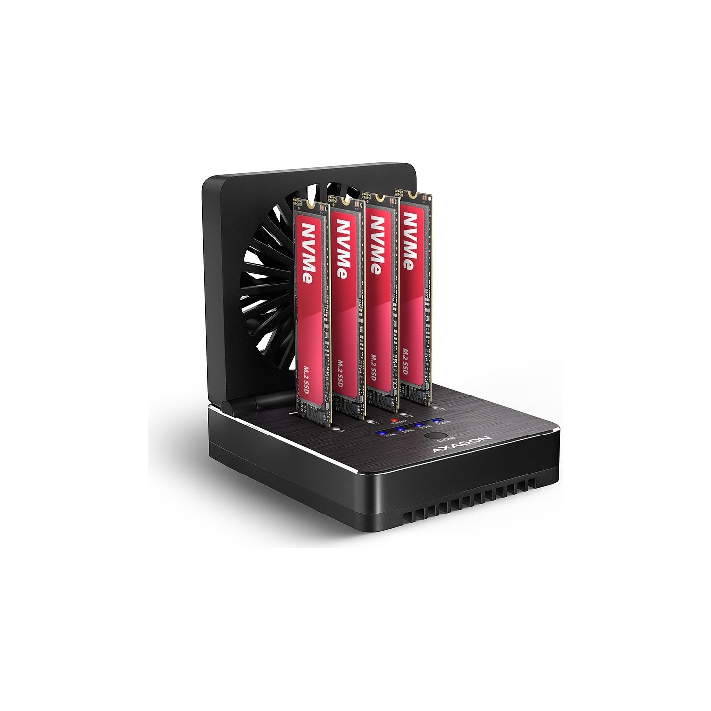 Axagon ADSA-M2C44 USB-C 4xNVMe M.2 40Gbps cooler