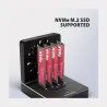 Axagon ADSA-M2C44 USB4 docking station for 4x M.2 NVMe SSDs with disk cloning function without a PC