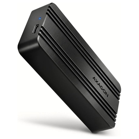 Axagon External aluminum enclosure EEM2-40G USB4 Gen 3x2 M.2 NVMe SSD 40Gbps, passive cooling, USB-C cable, silicone sleeve