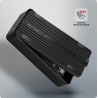 Axagon External aluminum enclosure EEM2-40G USB4 Gen 3x2 M.2 NVMe SSD 40Gbps, passive cooling, USB-C cable, silicone sleeve