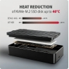 Axagon External aluminum enclosure EEM2-40G USB4 Gen 3x2 M.2 NVMe SSD 40Gbps, passive cooling, USB-C cable, silicone sleeve