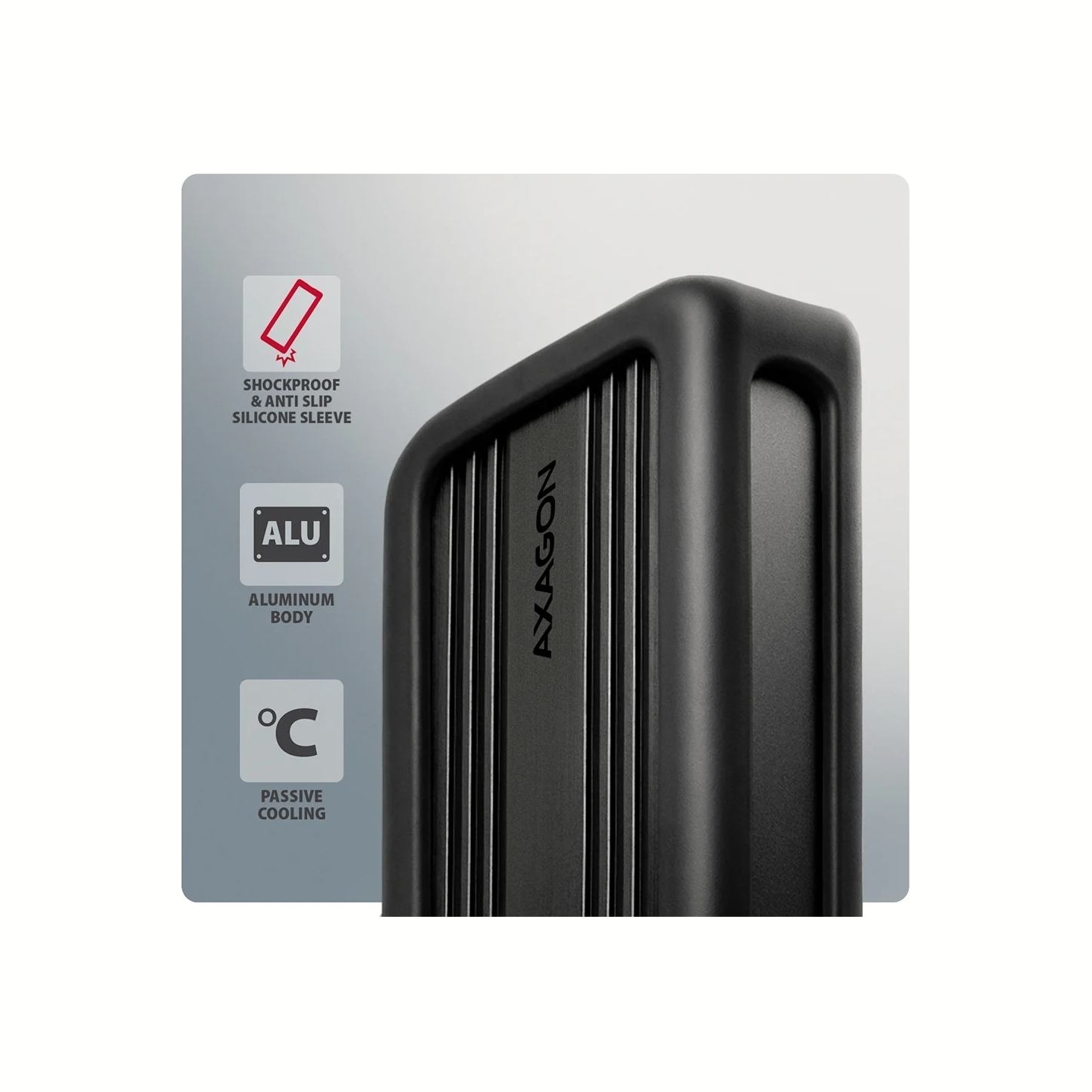 Axagon EEM2-40G USB-C 40Gbps external enclosure for M.2 NVMe SSD