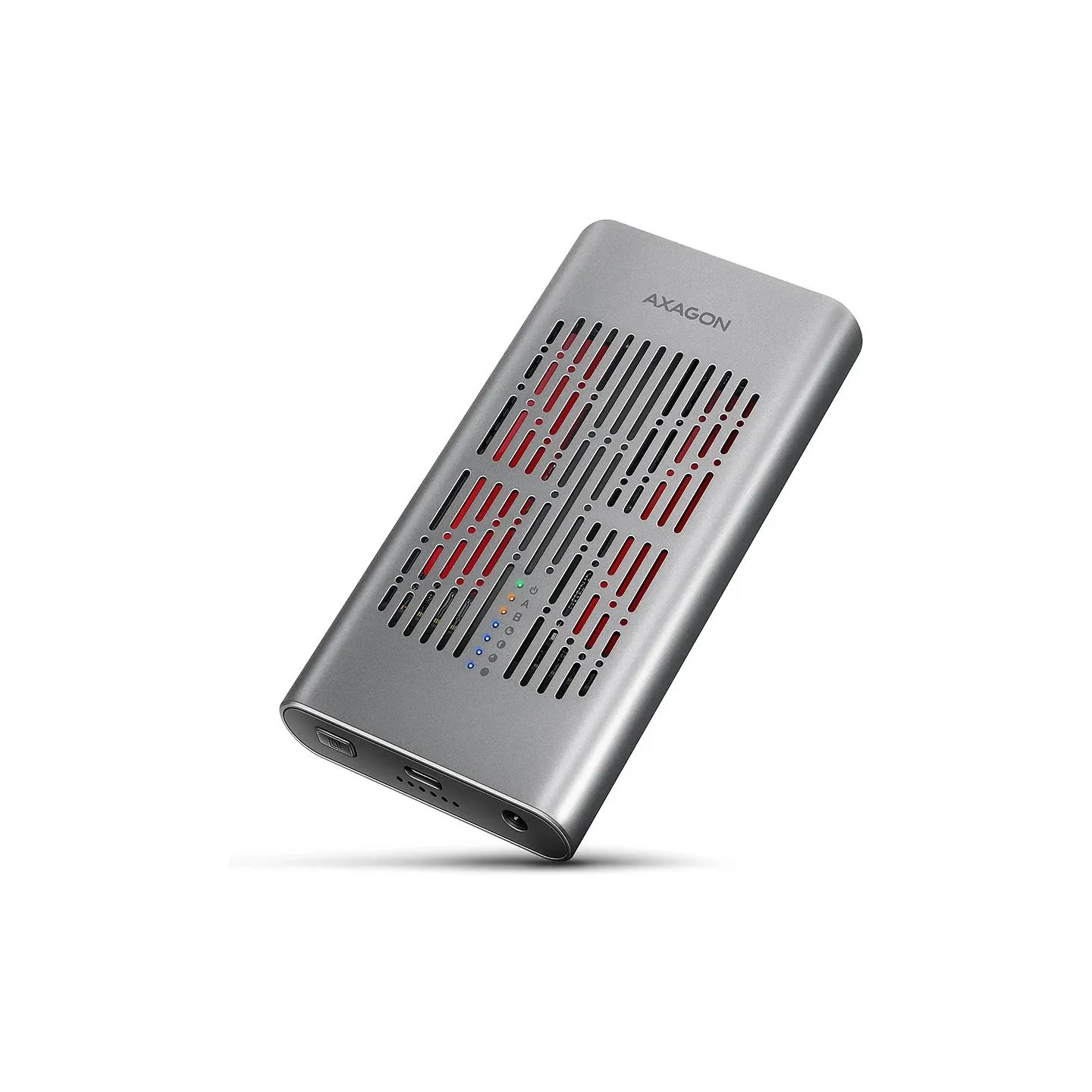 Axagon EEM2-20GD USB-C 20Gbps Dual M.2 NVMe SSD CLONE MASTER Enclosure. External USB-C 20Gbps metal box for two M.2 NVMe SSD dis